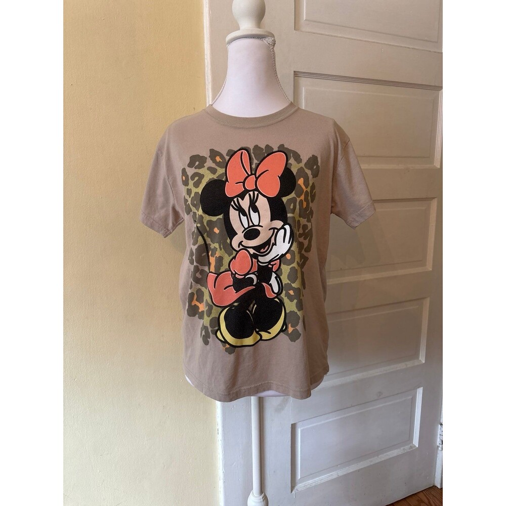 Disney minnie mouse Cheetah crewneck graphic tee tshirt cotton vintage classic